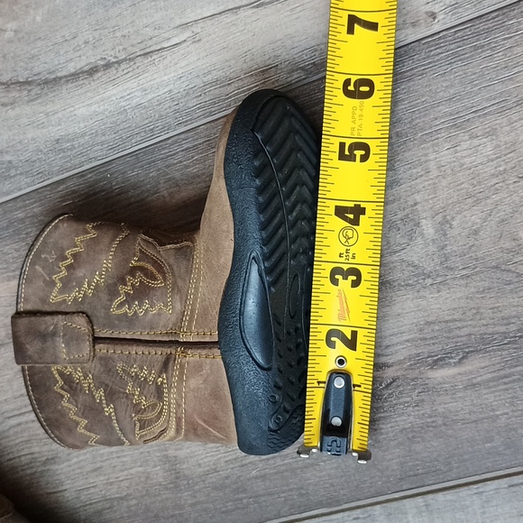 Old West Toddler Leather Cowboy Boots Tubbie Crazy Horse - Picture 11 of 13